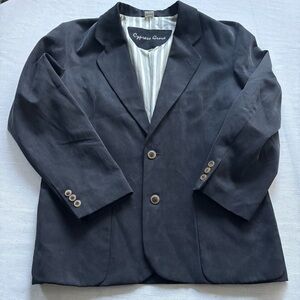 Vintage Cypress Grove Black Silk Blend Blazer Size S
